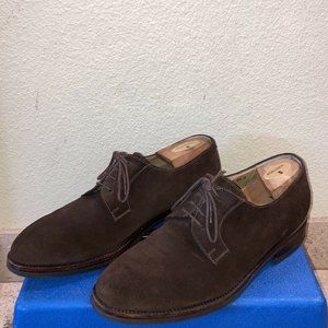Vintage Dino Monti Atlas Oxfords Brown Suede size 9.5D Made in Italy Vibram Sole